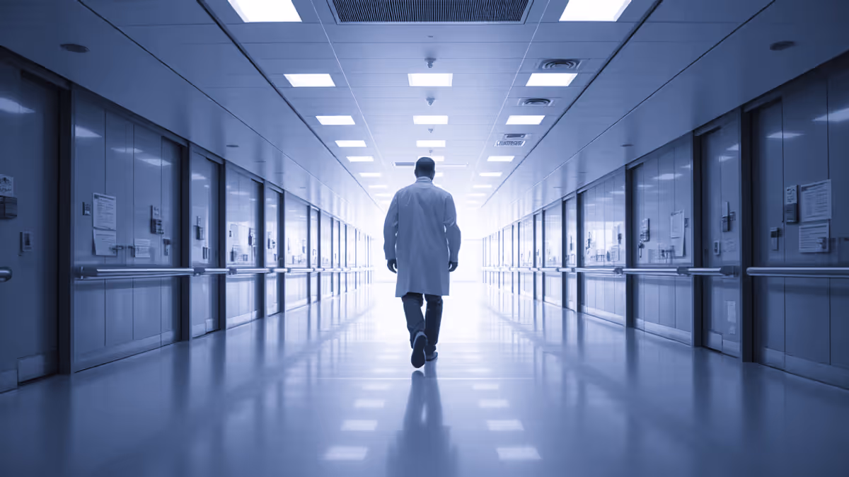A cool-toned editorial science photograph.